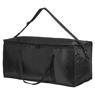 22"x10"x10" Insulated Reusable Grocery Bag with Shoulder Strap, Black