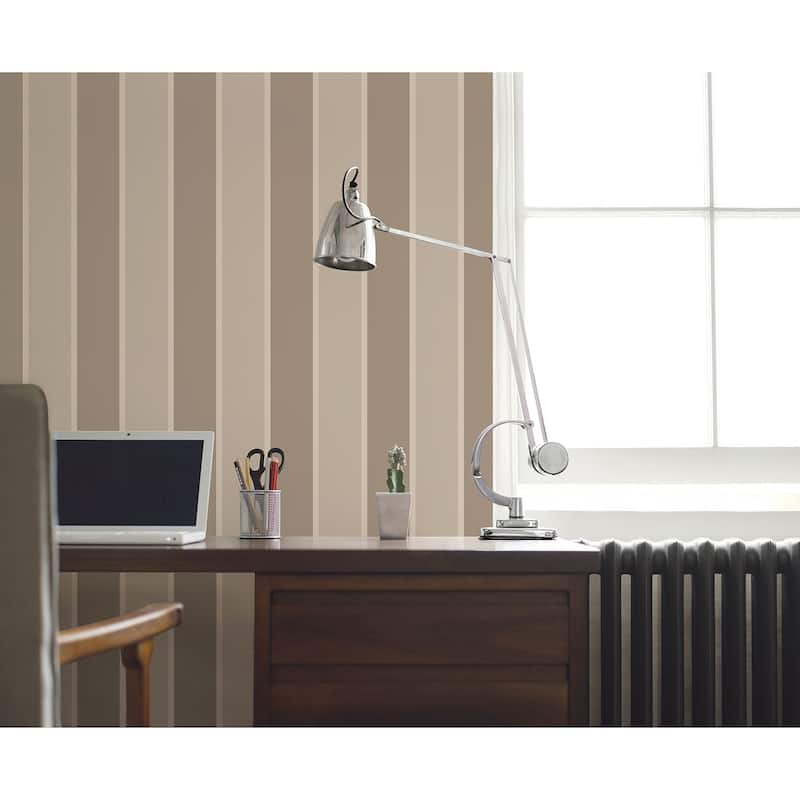 Galerie Wallcoverings Smart Stripes 2 Formal Stripe Vinyl on Non-Woven Matte Wallpaper Roll