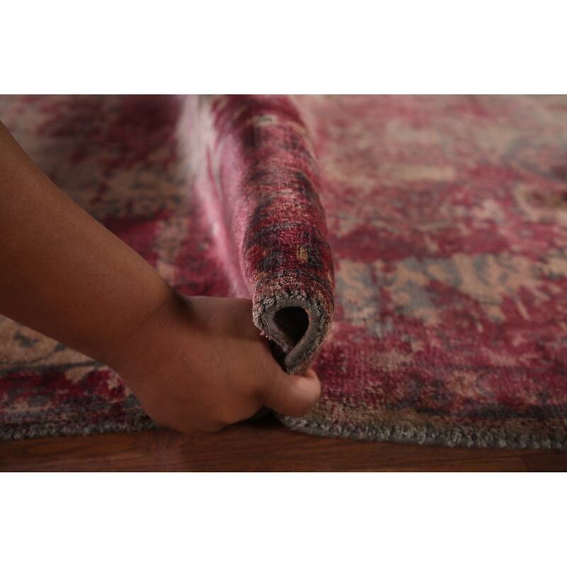 Contemporary Abstract Indian Area Rug Handmade Wool Carpet - 6'6"x 9'9"