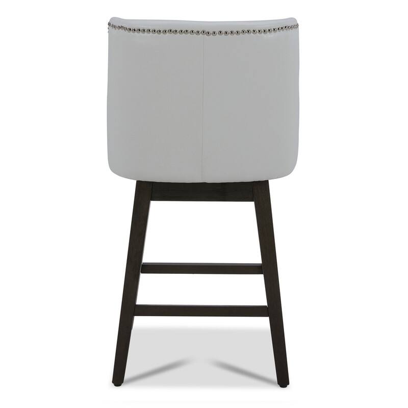 Spruce & Spring Olive Upholstered Counter Height Swivel Barstools-Single
