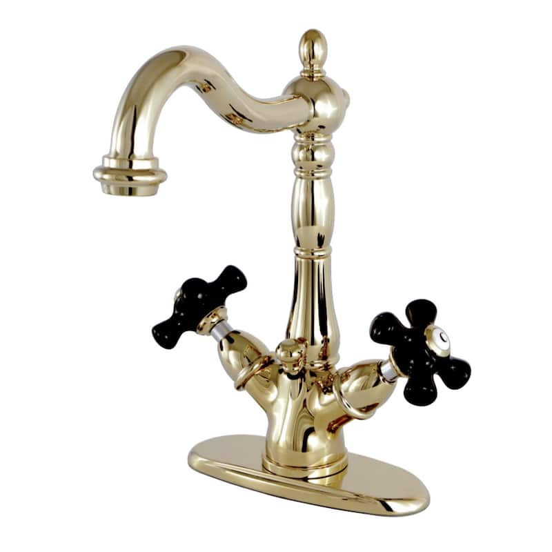 Kingston Brass Duchess 1.2 GPM Single Hole Bathroom Faucet with Pop-Up - Polished Brass