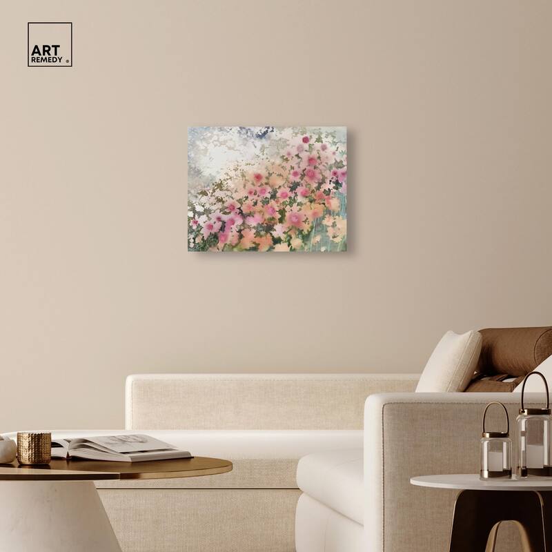 Roseate Remnants Canvas by Art Remedy, Gallery Wrapped