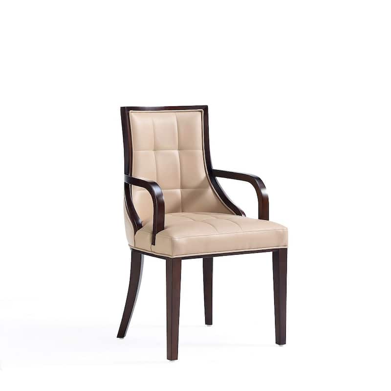 Fifth Avenue Traditional Faux Leather Dining Armchair