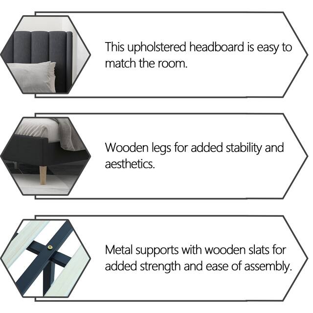 Alazyhome Upholstered Platform Bed Frame
