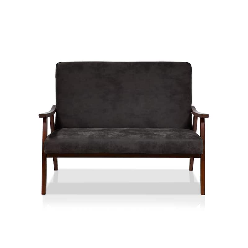 Balf Contemporary Faux Leather Loveseat Bench by Furniture of America