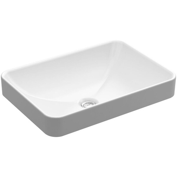 Kohler K-5373 22-5/8" Vox Rectangle Vessel Sink with Overflow - White