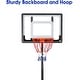 preview thumbnail 10 of 9, Portable Basketball Hoop Backboard System Stand Outdoor Sports Equipment Height Adjustable 5Ft-6.8Ft with Wheels for Kids