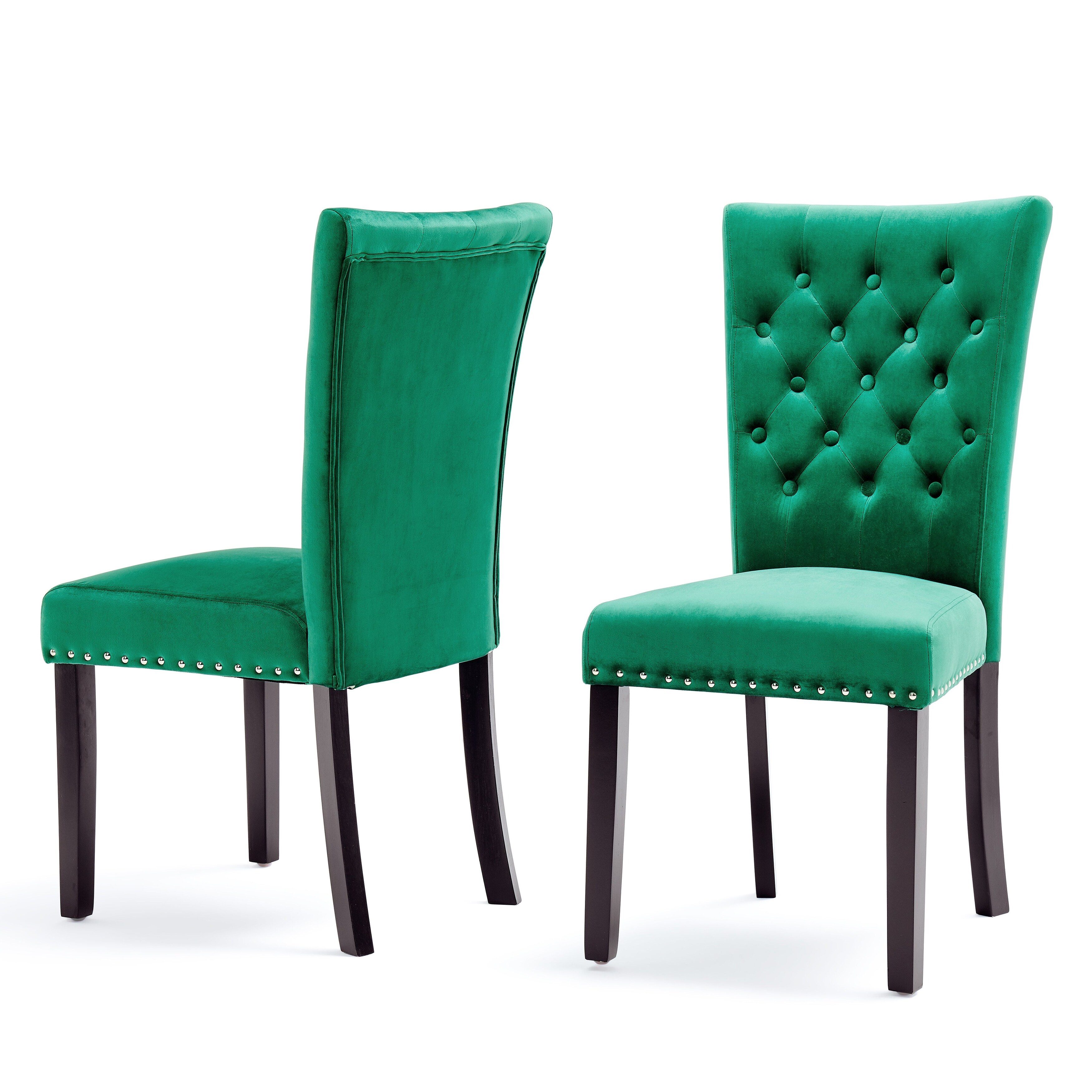 Silver orchid flohr tufted 2025 velvet dining chairs