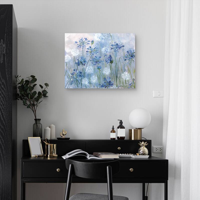 Dandelion and Agapanthus by Sally Swatland Canvas Art Print