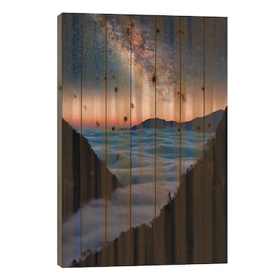 Himalayas Dusk Print On Wood by Manjik Pictures - Multi-Color