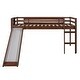 preview thumbnail 7 of 8, Twin size Loft Bed Wood Bed with Slide, Stair and Chalkboard, Walnut