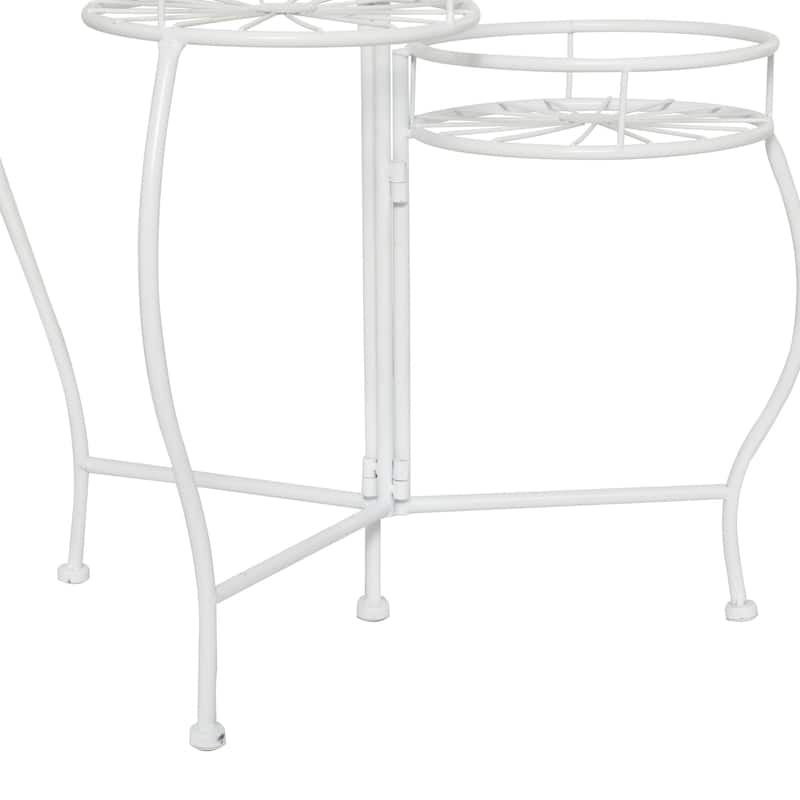 Metal Starburst Indoor Outdoor 3 Tier Indoor Outdoor Plantstand - Black, White, Green, Blue - Roche River Decor