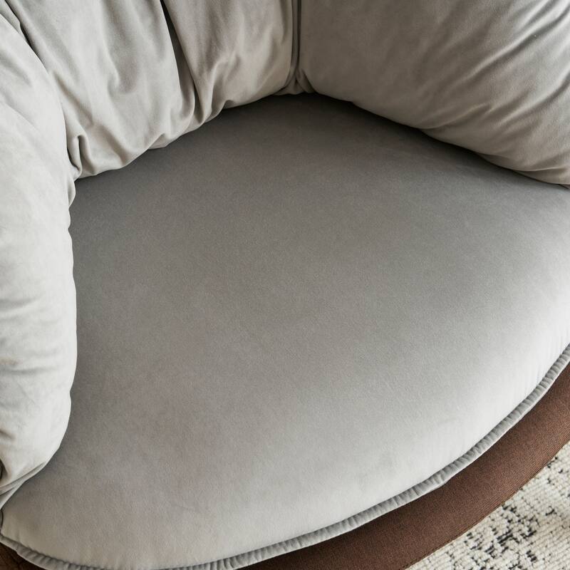 Modern Velvet Accent Chair with Wooden Frame and Black Metal Legs for Living Room or Lounge Seating - 27.4"L x 27"W x 29.1"H