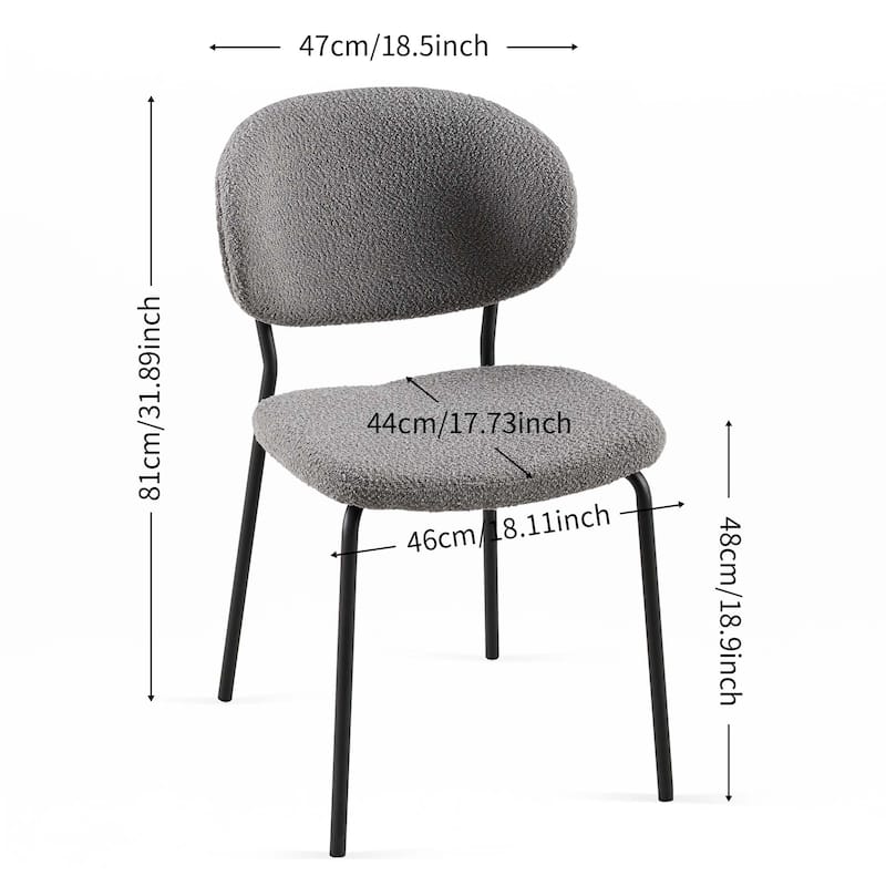 Boucle Fabric Dining Chairs