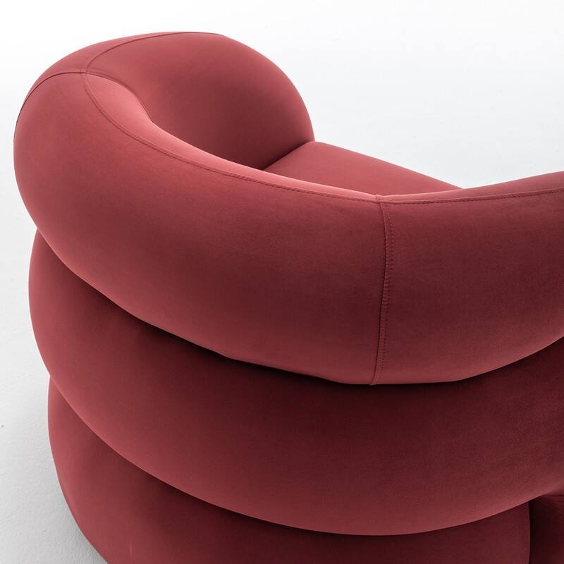 SEYNAR Modern Glam Velvet 360 Degree Swivel Accent Armchair with Tufted Back Set of 2