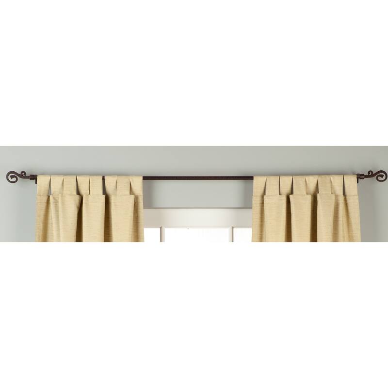 Olive Green Tab Top Matka Raw Silk Curtain / Drape / Panel - Piece