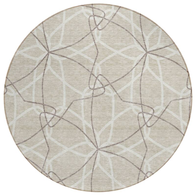 HomeRoots Geometric Modern Rectangle Outdoor Rug