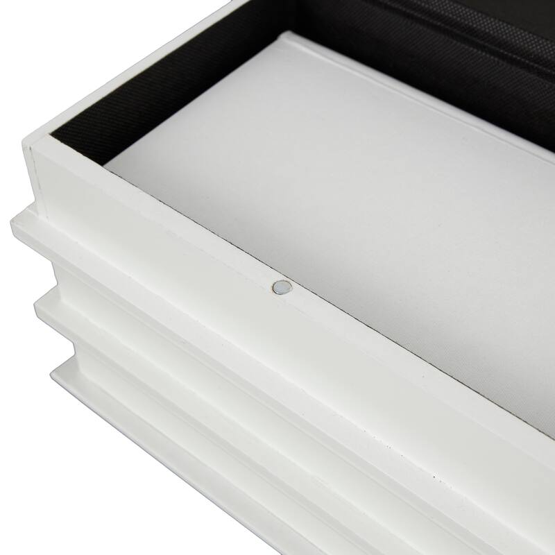 Black or White Canvas Box with White or Gold Explore, Dream, Discover Text (Set of 2)