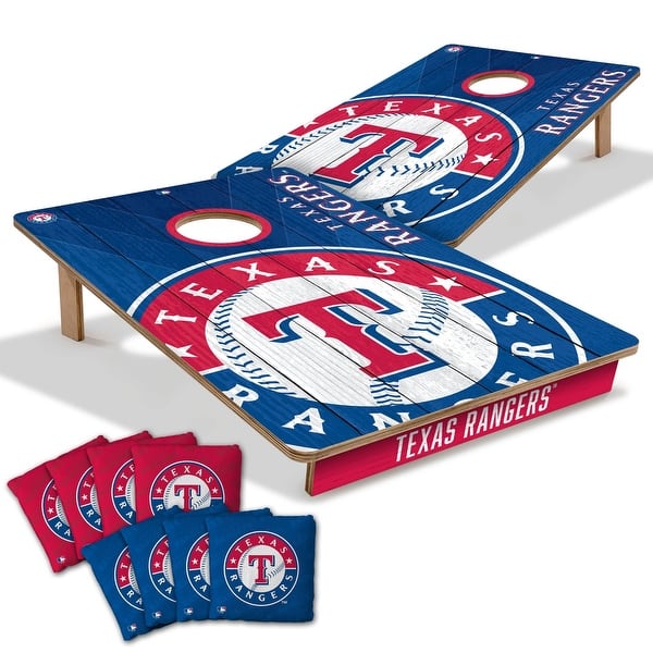 slide 2 of 7, Texas Ranger MLB Tailgate Cornhole Board Set Include Carrying Case