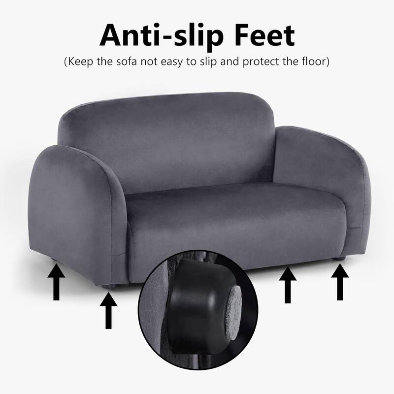 MCombo 29 inches Dog Couch, Rounded Corner Design Dog Sofa with Anti-Slip Feet for Small Medium Dogs