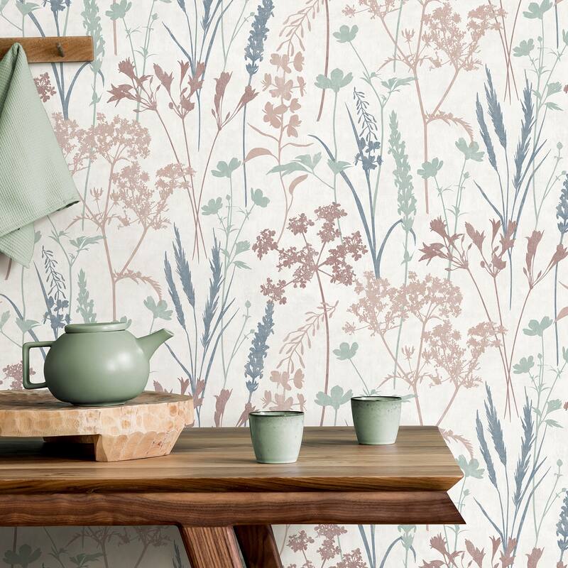 Fine Decor Nanette Pastel Botanical Wallpaper - N/A