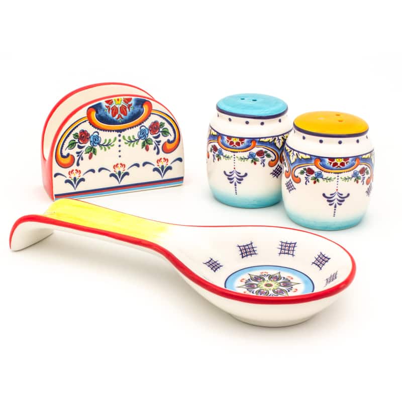 Euro Ceramica Zanzibar 4 Piece Accessory Set