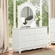 preview thumbnail 1 of 5, Furniture of America Lindsey Traditional White Wood 6-Drawer 2-Piece Dresser and Mirror Set White