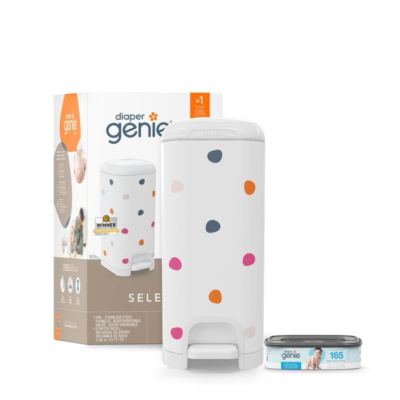 Diaper Genie Select Pail with Starter Refill - Pink