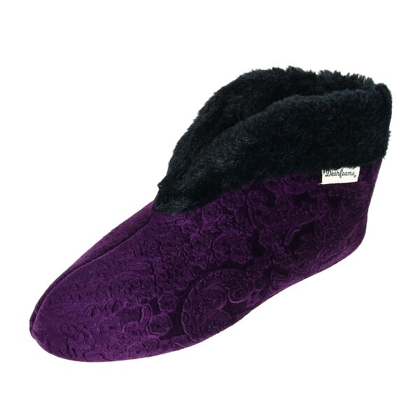 dearfoam velour bootie slippers