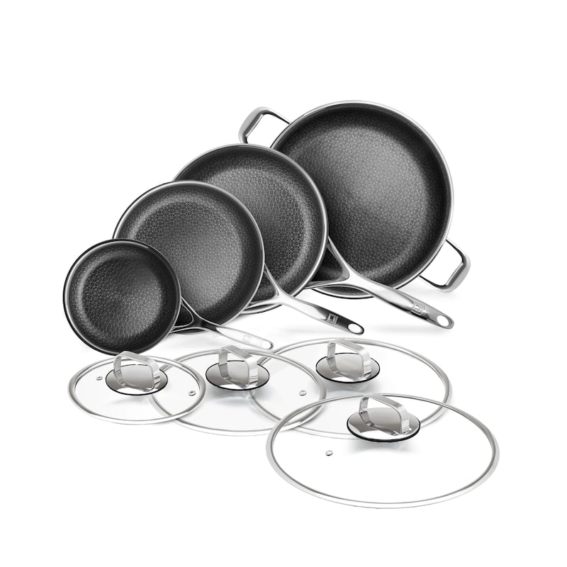 DiamondClad 8pc Hybrid Nonstick Fry Pan Cookware Set
