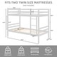 preview thumbnail 15 of 41, Twin Bunk Bed,Wooden,High Guardrail,Ladder,Kids Teens,Dorm Guest