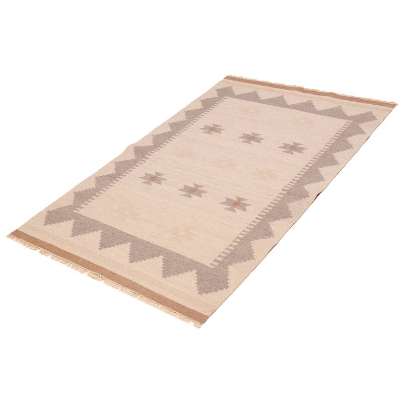 Ankara FW Ivory Kilim 4'11" x 8'3" - 4'11 x 8'3