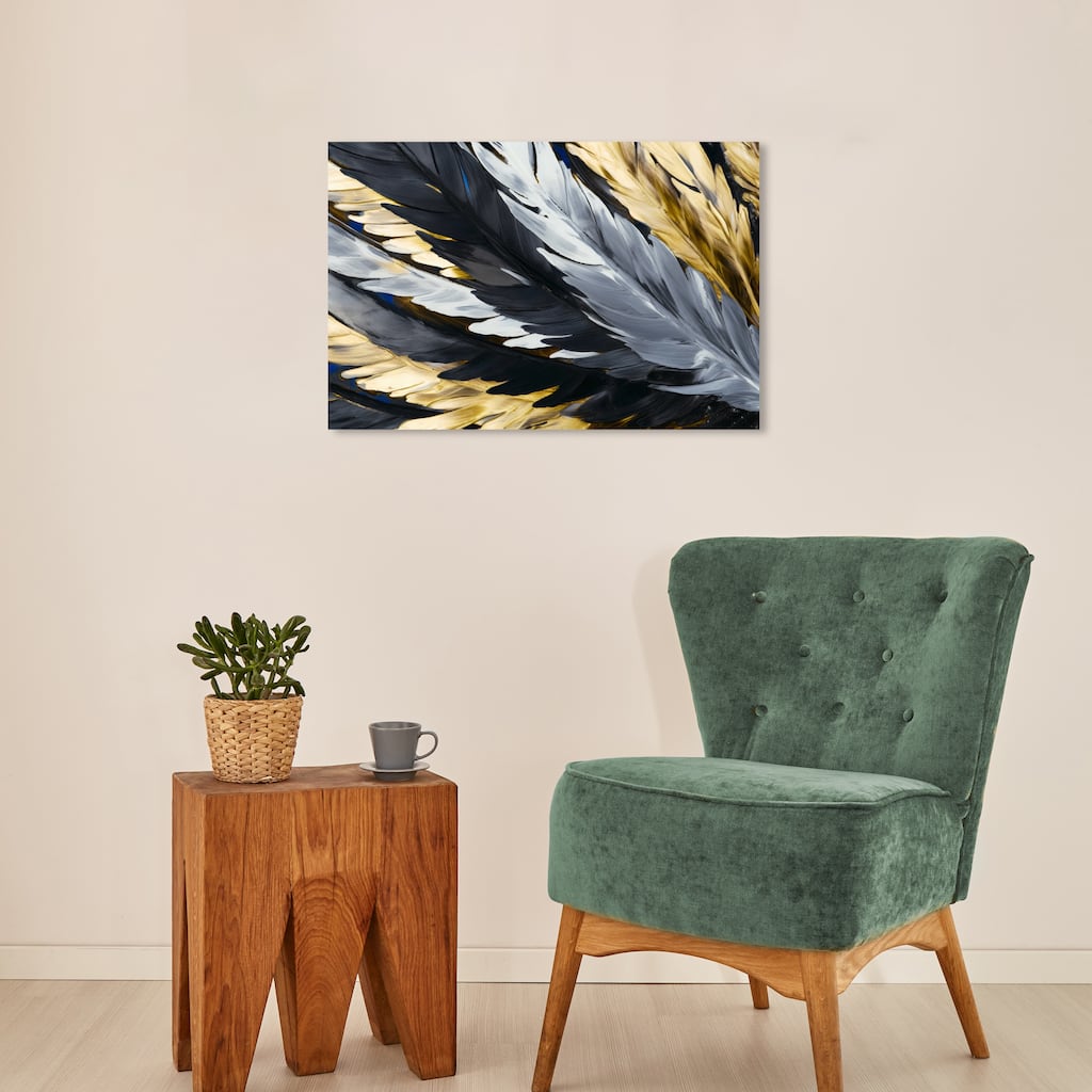 Wynwood Studio Abstract The Guardian s Texture Gold and Glam Wall Art Canvas Print