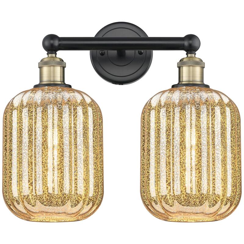 Innovations Lighting 616-2W-14-16 Preston Vanity Preston 2 Light 16" - Black Antique Brass / Mercury