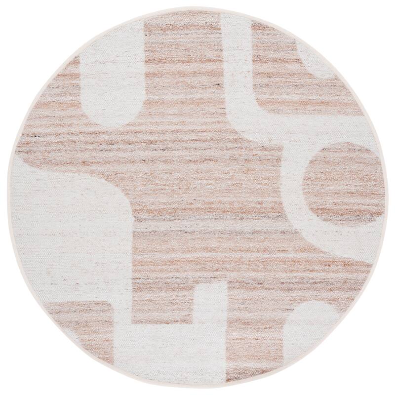 SAFAVIEH Handmade Sahara Destany Modern & Contemporary Rug - 6' Round - Natural/Ivory