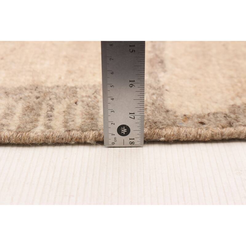 ECARPETGALLERY Hand-knotted Tangier Beige Wool Rug - 5'2 x 8'0