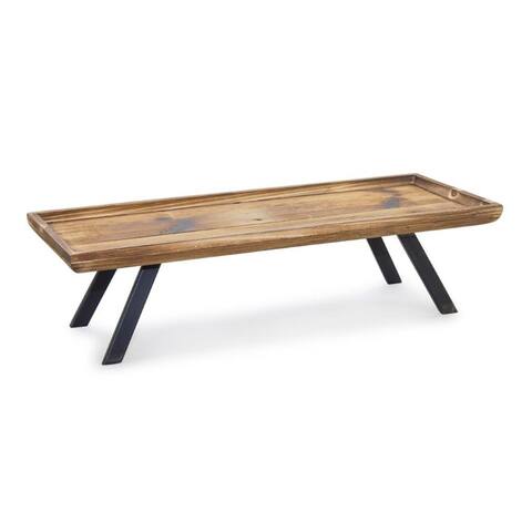 Tray 21.75"L x 9"W x 6"H Iron/MDF - 21.75"L x 9"W x 6"H