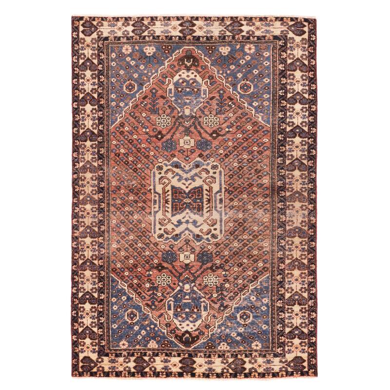 ECARPETGALLERY Hand-knotted Anadol Copper Wool Rug - 4'6 x 6'8