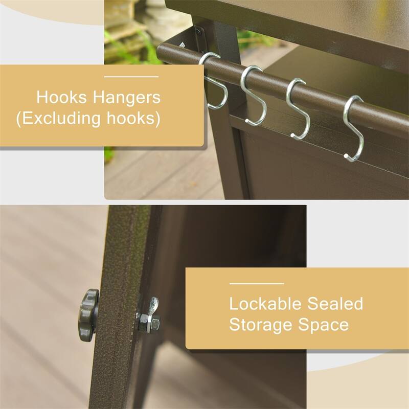 Aluminum Outdoor Storage Cabinet with Universal Wheels