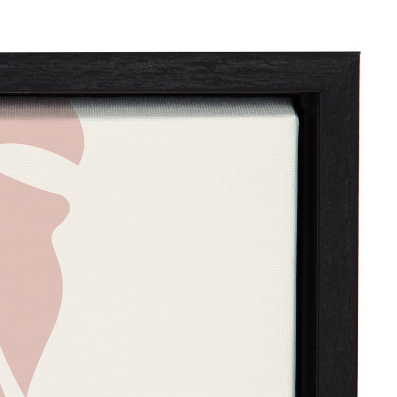Kate and Laurel Sylvie Boho Abstract Face Framed Canvas by The Creative Bunch Studio