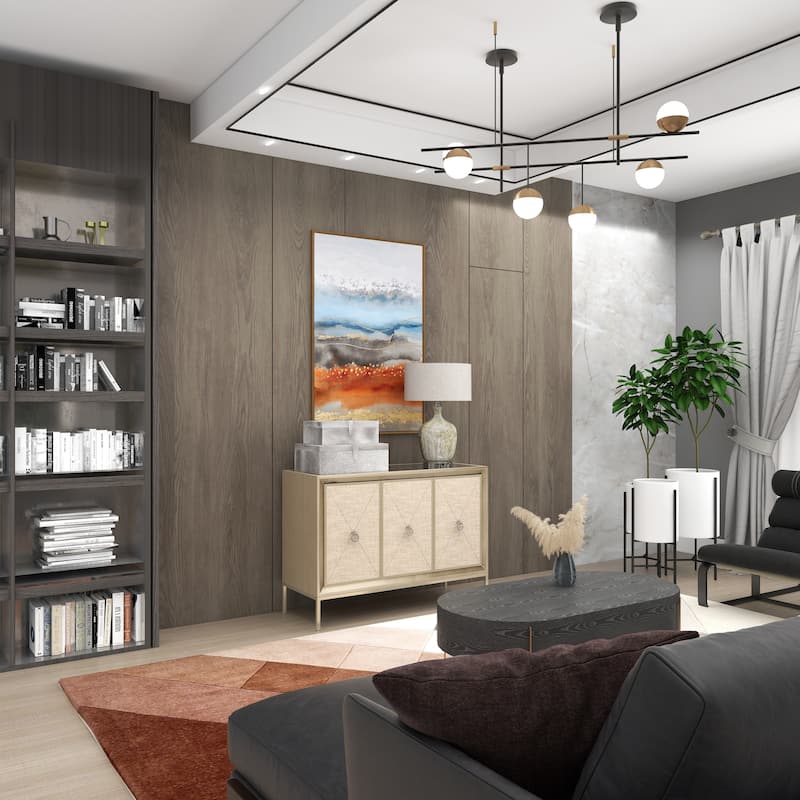 Gray, Silver or Gold Leather Handmade Cowhide Storage Box with Silver Foil Accents (Set of 2)