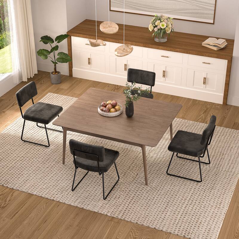 Modern Set of 2/4/6/8 Dining Chairs Upholstered Chairs with Open Back for Dining Room and Kitchen