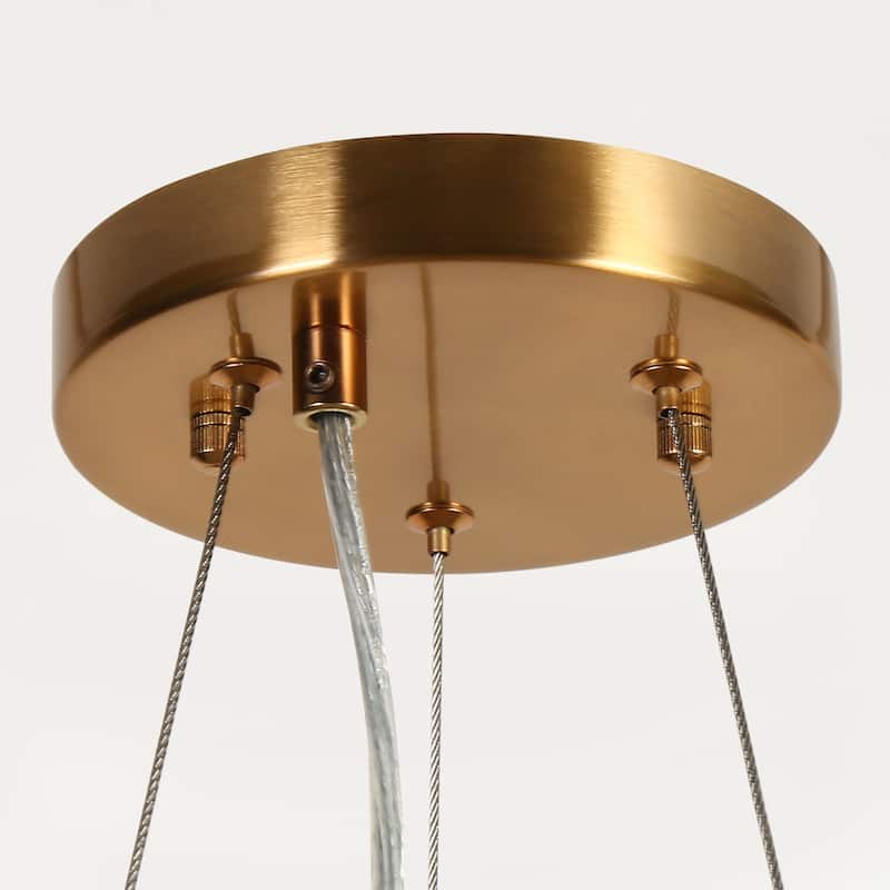 Modern 6-Light Crystal Drum Chandelier for Dining Living Room - D 28.3" x H 69" Max