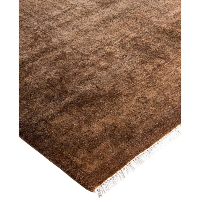 Overdyed One-of-a-Kind Hand-Knotted Area Rug - Brown - 9' 4" x 12' 5"