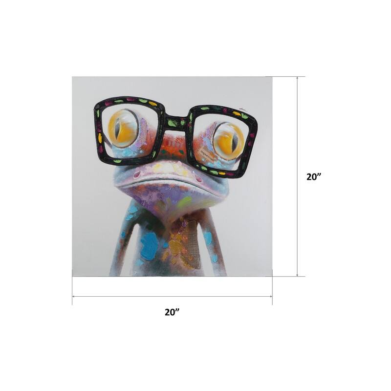 Yosemite Home Decor Hipster Froggy II Original Hand-Painted Wall Art - multi