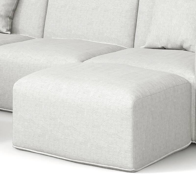 Outdoor No Assembly Patio Conversation Sets with Coffee Table, Ottoman