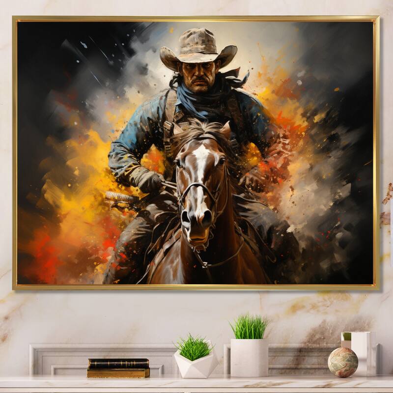 Spirit Riders Pointillism Designart