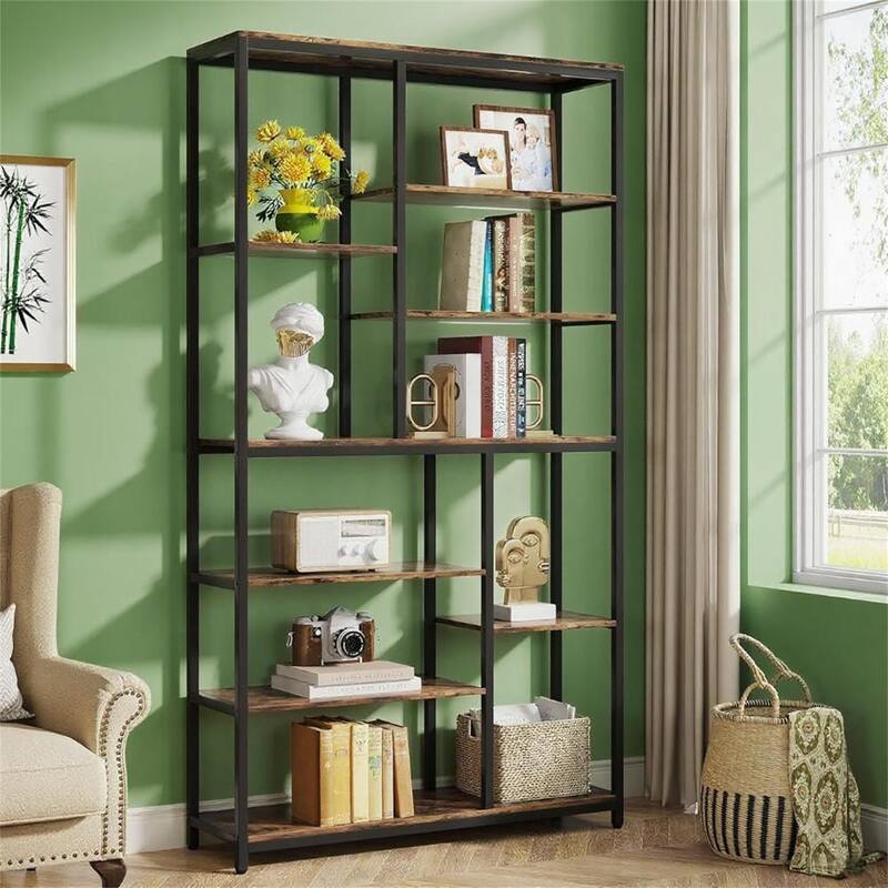Industrial Wood & Metal Bookcase