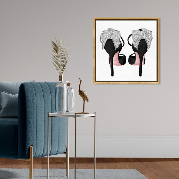 Oliver Gal 'Luxe Glitter Heels' Fashion and Glam Wall Art Framed