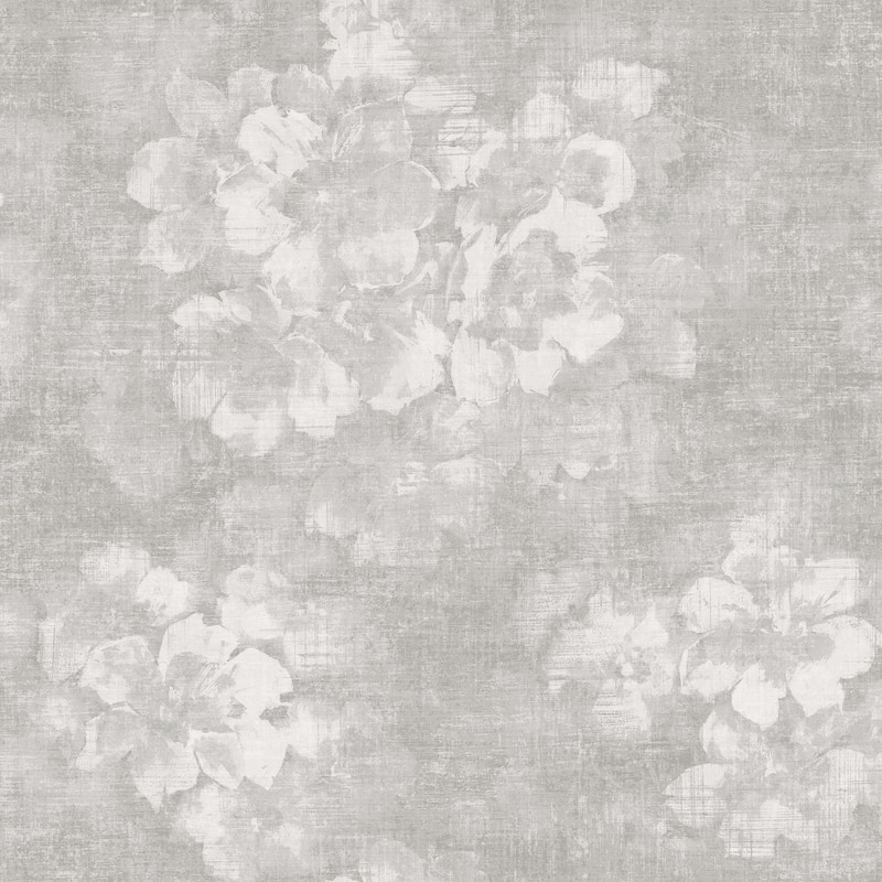 Galerie Wallcoverings Atmosphere Mystic Floral Non-woven Matte Wallpaper Roll - 33 feet x 21 inches - Grey